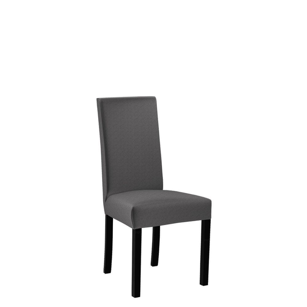 Veneti Jedálenská čalúnená stolička ENELI 2 - čierna / tmavá šedá